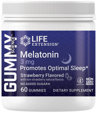 Load image into Gallery viewer, Life Extension Melatonin Gummies 3 Mg, 60 Gummies