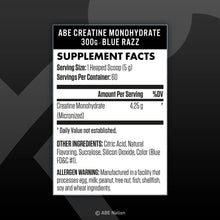 Load image into Gallery viewer, ABE Creatine Monohydrate 300g (10.58oz) - 60 Servings