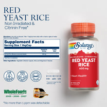 Load image into Gallery viewer, Red Yeast Rice 600mg 90 ct