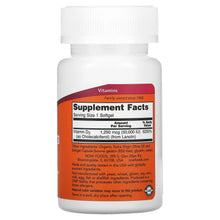 Load image into Gallery viewer, Now Foods Vitamin D-3 50,000 IU Softgels