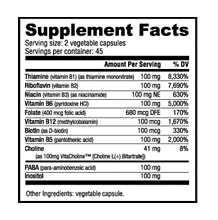 Load image into Gallery viewer, Nutrabio Vitamin B-100 Complex 90 Vegetable Capsules