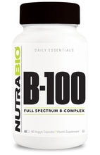 Load image into Gallery viewer, Nutrabio Vitamin B-100 Complex 90 Vegetable Capsules