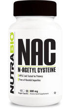 Load image into Gallery viewer, Nutrabio NAC (N-Acetyl-Cysteine) (600 mg) 90 Vegetable Capsules