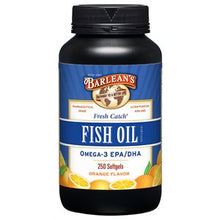 Load image into Gallery viewer, Barlean's Fish Oil Fresh Catch Softgels Orange Flavor 250ct