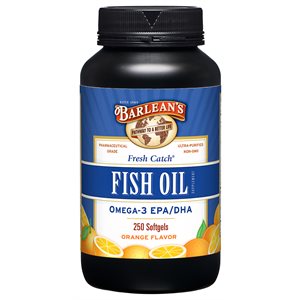 Barlean's Fish Oil Fresh Catch Softgels Orange Flavor 250ct