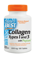 Load image into Gallery viewer, Doctors Best COLLAGEN TYPES 1 &amp; 3 1000MG 180 TABLETS
