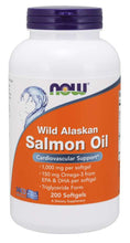 Load image into Gallery viewer, Now Foods Wild Alaskan Salmon Oil 200 Softgels