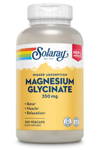 Load image into Gallery viewer, Solaray Magnesium Glycinate -- 350 mg - 240 VegCaps