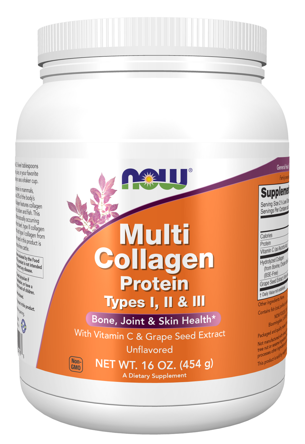 Now Foods Multi Collagen Protein Types I, II & III Powder - 16 oz.