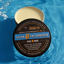 Load image into Gallery viewer, Snake Oil Tallow &amp; Zinc Sunscreen SPF 30 | Mineral Sun Protection with Grass-Fed Tallow
