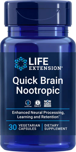 Life Extension Quick Brain Nootropic -- 30 Vegetarian Capsules