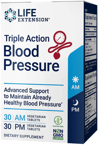 Life Extension Triple Action Blood Pressure -- 60 Vegetarian Tablets