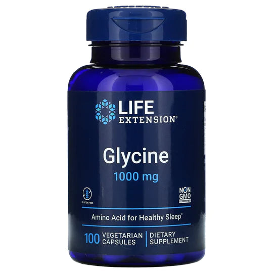 Life Extension Glycine 1000 mg, 100 vegetarian capsules