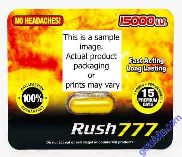 Rush 777 15000 Gold Male Enhancement Pill case of 30 caps