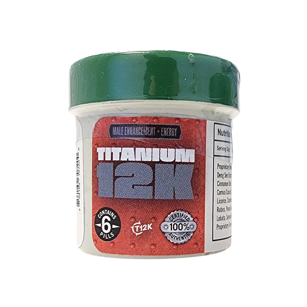Titanium 12K – Premium Male Performance Support (6 Count Bottle)
