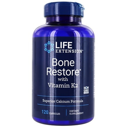 Life Extension Bone Restore with Vitamin K2 120 capsules