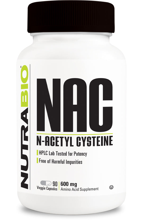 Nutrabio NAC (N-Acetyl-Cysteine) (600 mg) 90 Vegetable Capsules