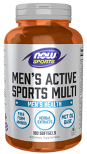 Load image into Gallery viewer, Now Foods Men&#39;s Active Sports Multi Softgels 180 ct
