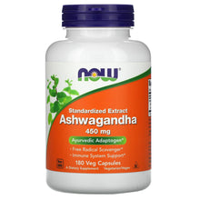 Load image into Gallery viewer, Now Foods Ashwagandha 450 mg  180 Veg Capsules
