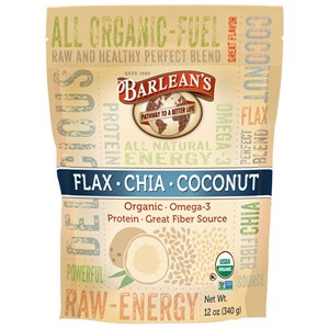 Barlean's Flax · Chia · Coconut Organic Blend Pouch 12oz