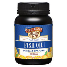 Load image into Gallery viewer, Barlean&#39;s Fish Oil Fresh Catch Softgels Orange Flavor 100ct
