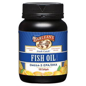 Barlean's Fish Oil Fresh Catch Softgels Orange Flavor 100ct