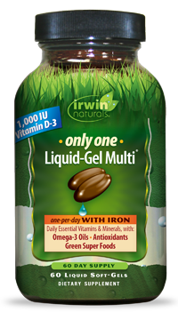 Irwin Naturals Only One Liquid-Gel Multi® with Iron