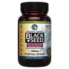 Load image into Gallery viewer, Amazing herbs PREMIUM Black Seed Oil Softgels 500mg
