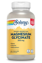 Load image into Gallery viewer, Solaray Magnesium Glycinate -- 350 mg - 240 VegCaps
